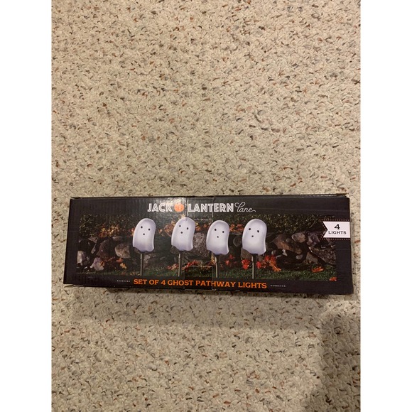 Halloween White ghost pathway jack o lantern lane lights Spooky Decor Outdoor - Picture 4 of 10